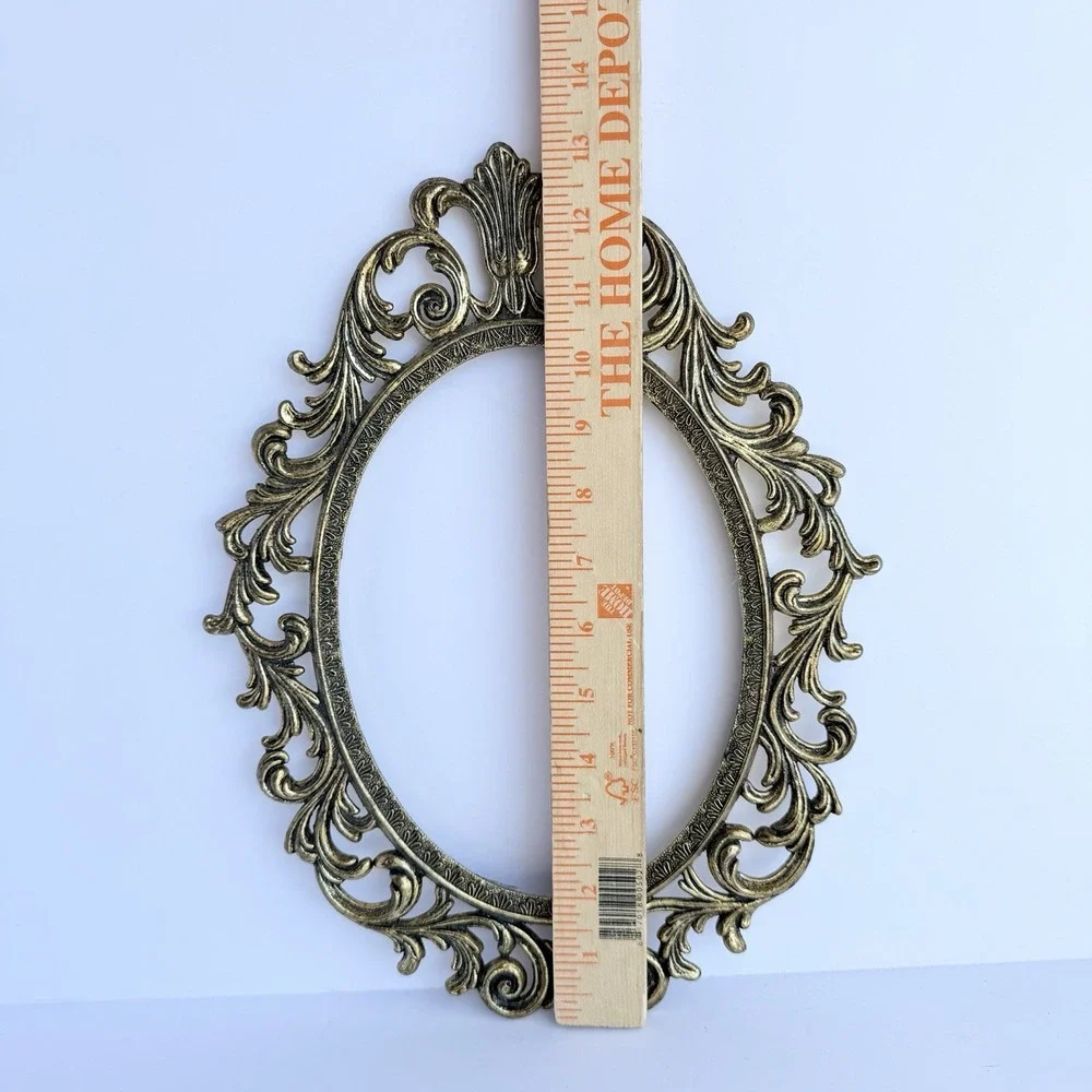 Vtg Metallic Gold Brass Picture Frames Only Wall Décor Baroque Hollywood Regency